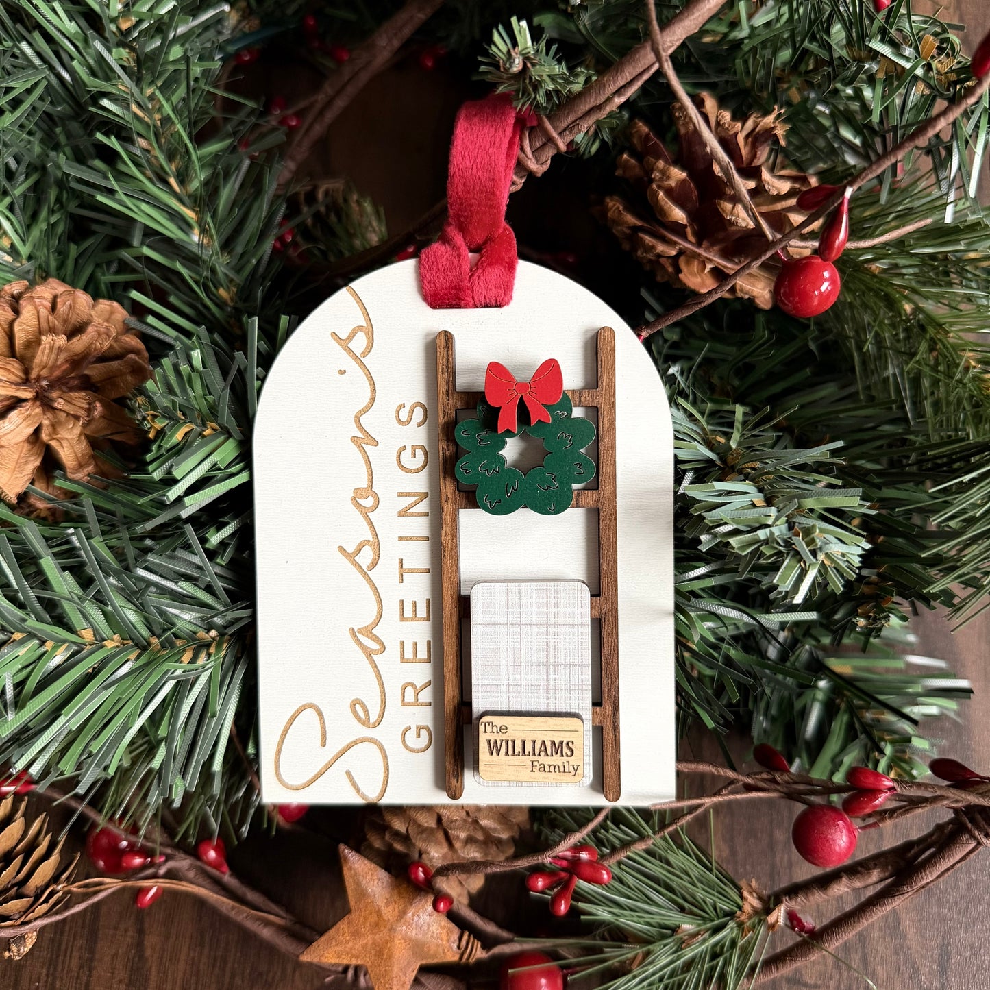 Seasons Greetings Blanket Ladder Ornament