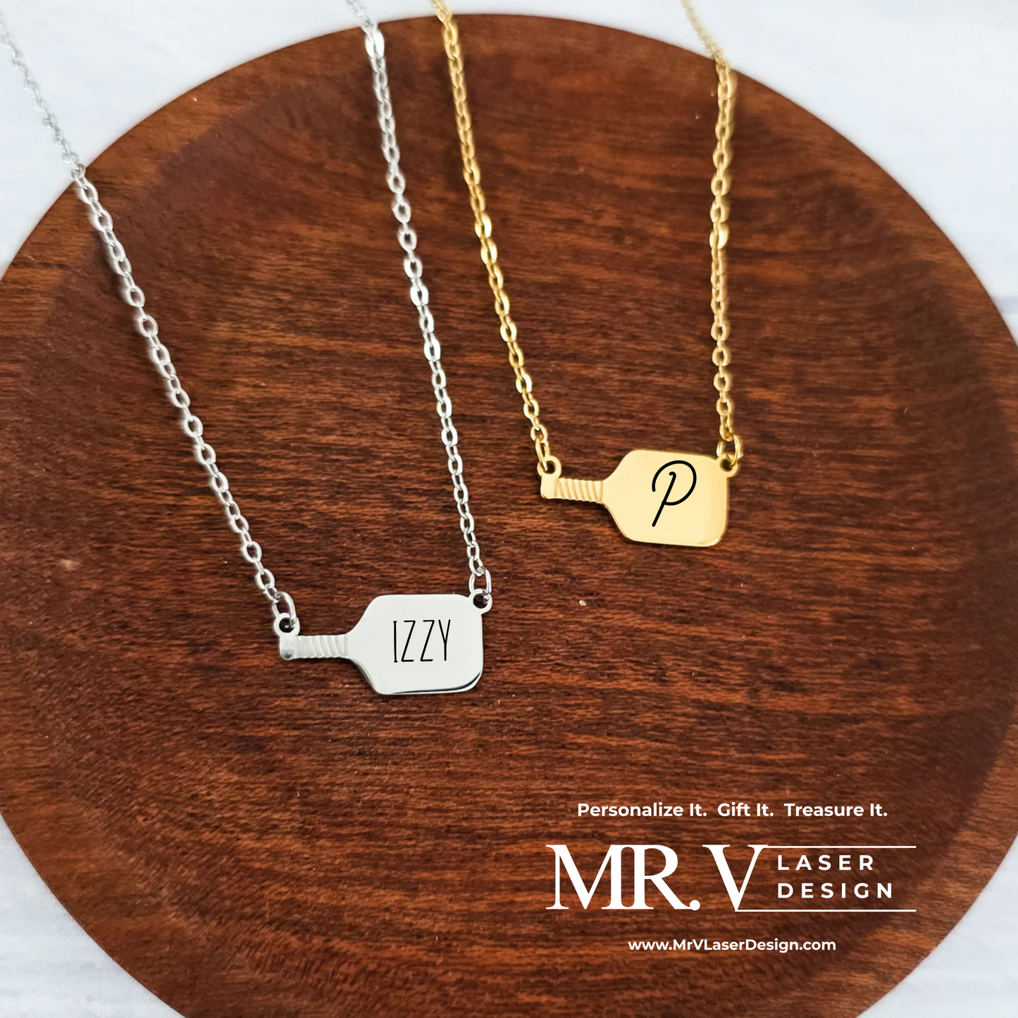 Pickleball Pendant Necklace