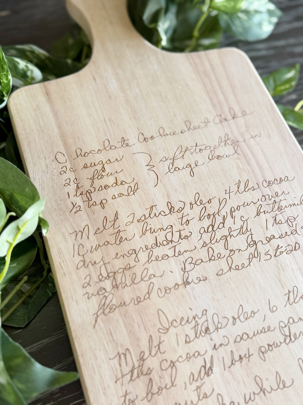 Engraved Recipe Board — Your Handwritten Recipe