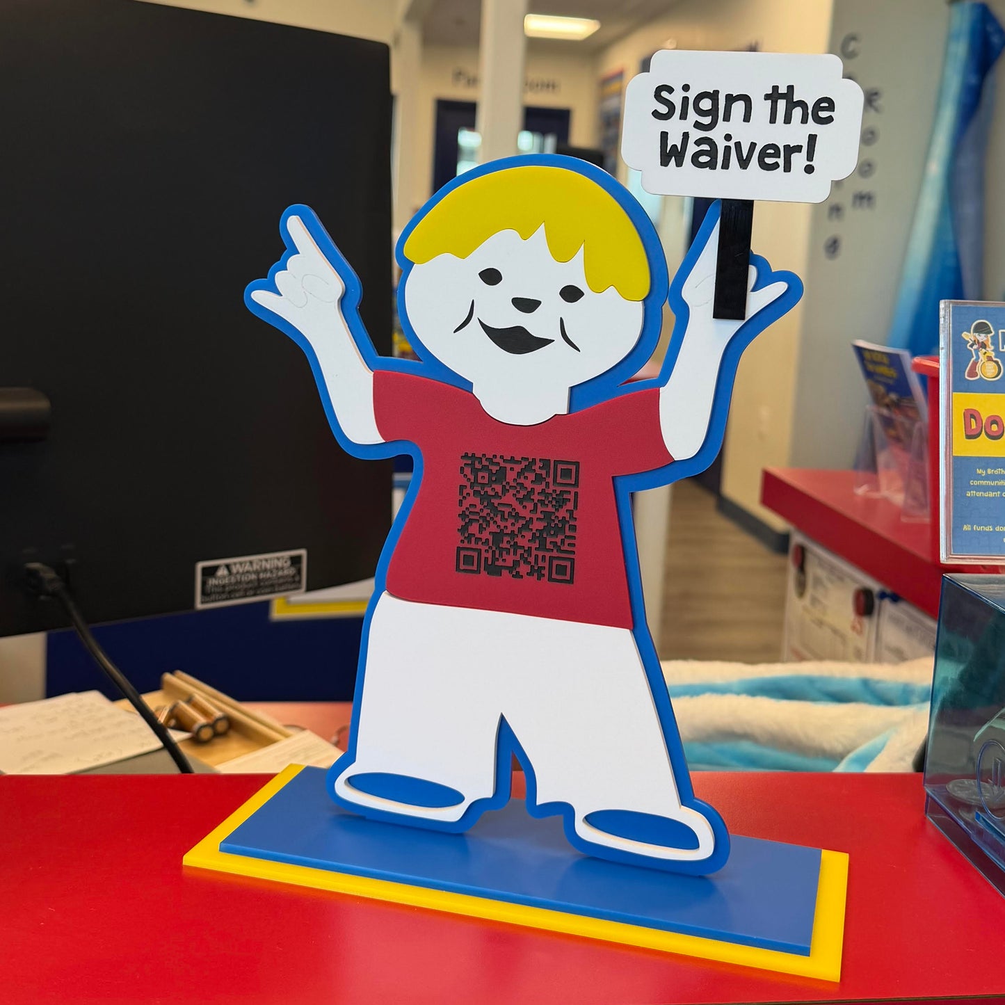 Rock Boy QR Sign