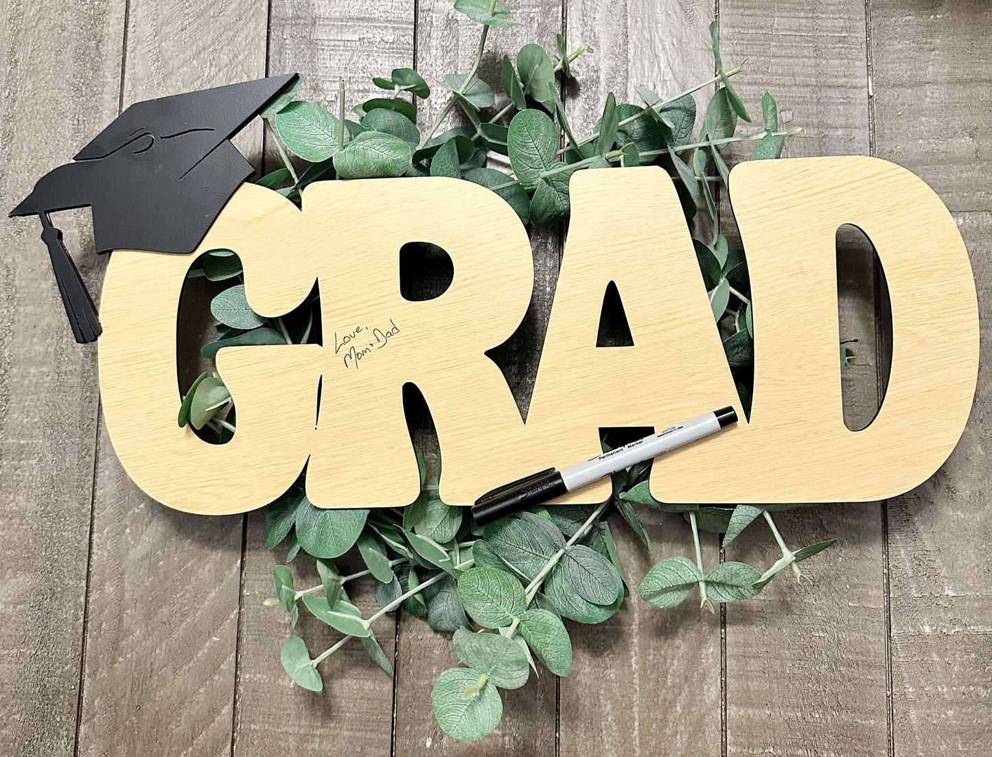 GRAD Guestbook Wood Sign