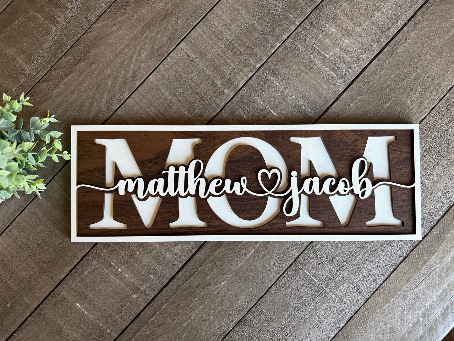 Personalized Name Sign – Custom Title + Kids’ Names | Stand Included