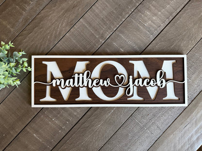 Personalized Name Sign – Custom Title + Kids’ Names | Stand Included