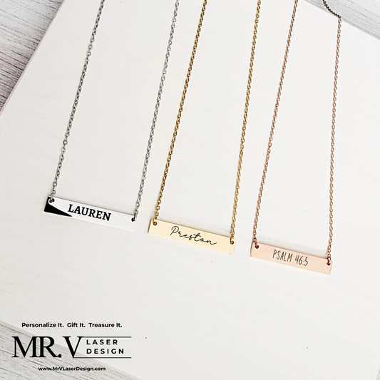 Medium Horizontal Bar Necklace