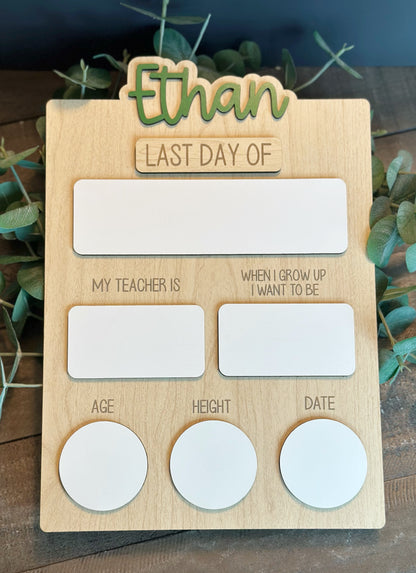 Personalized Back to School Sign