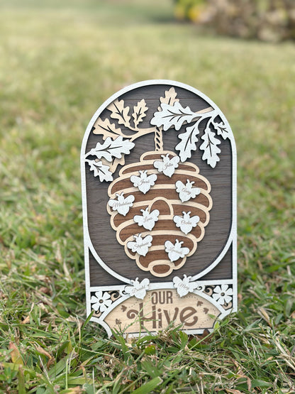 Personalized Bee Family Sign