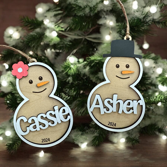 Personalized Snowman Ornament