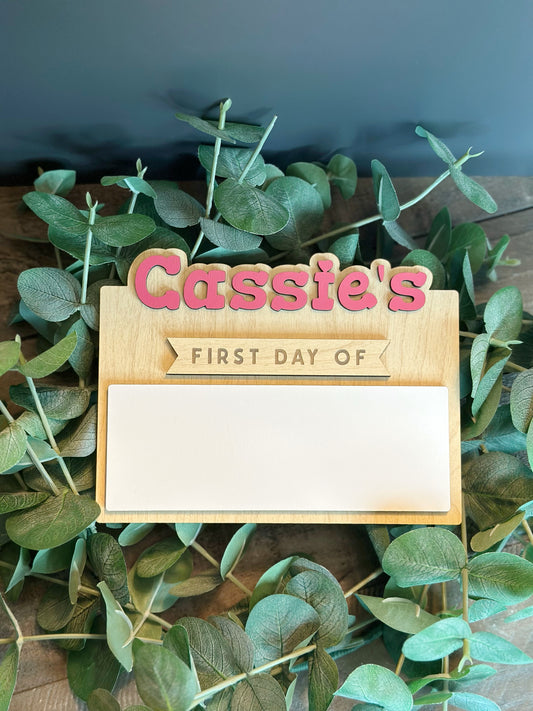 Personalized Back to School Photo Prop