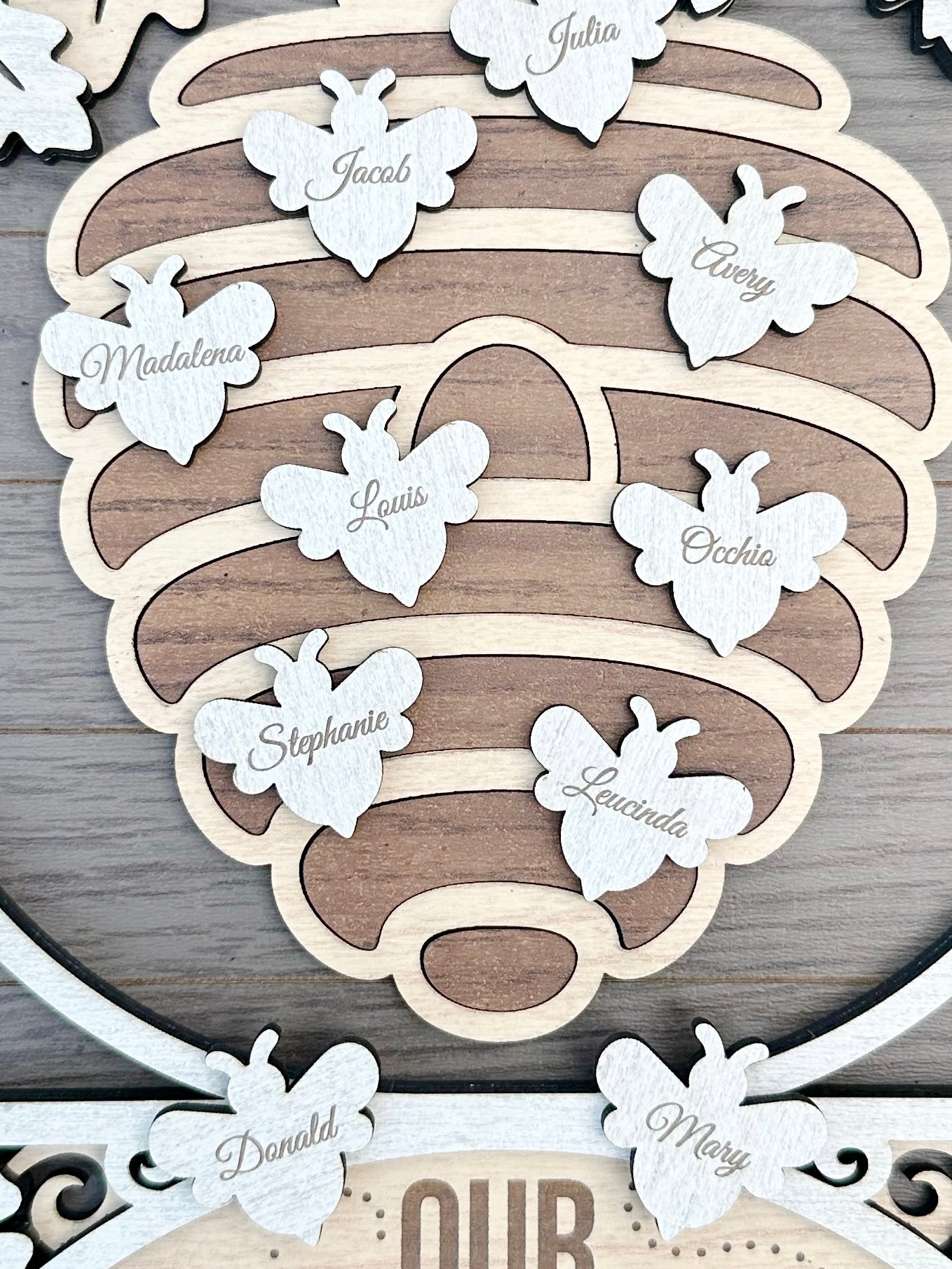 Personalized Bee Family Sign