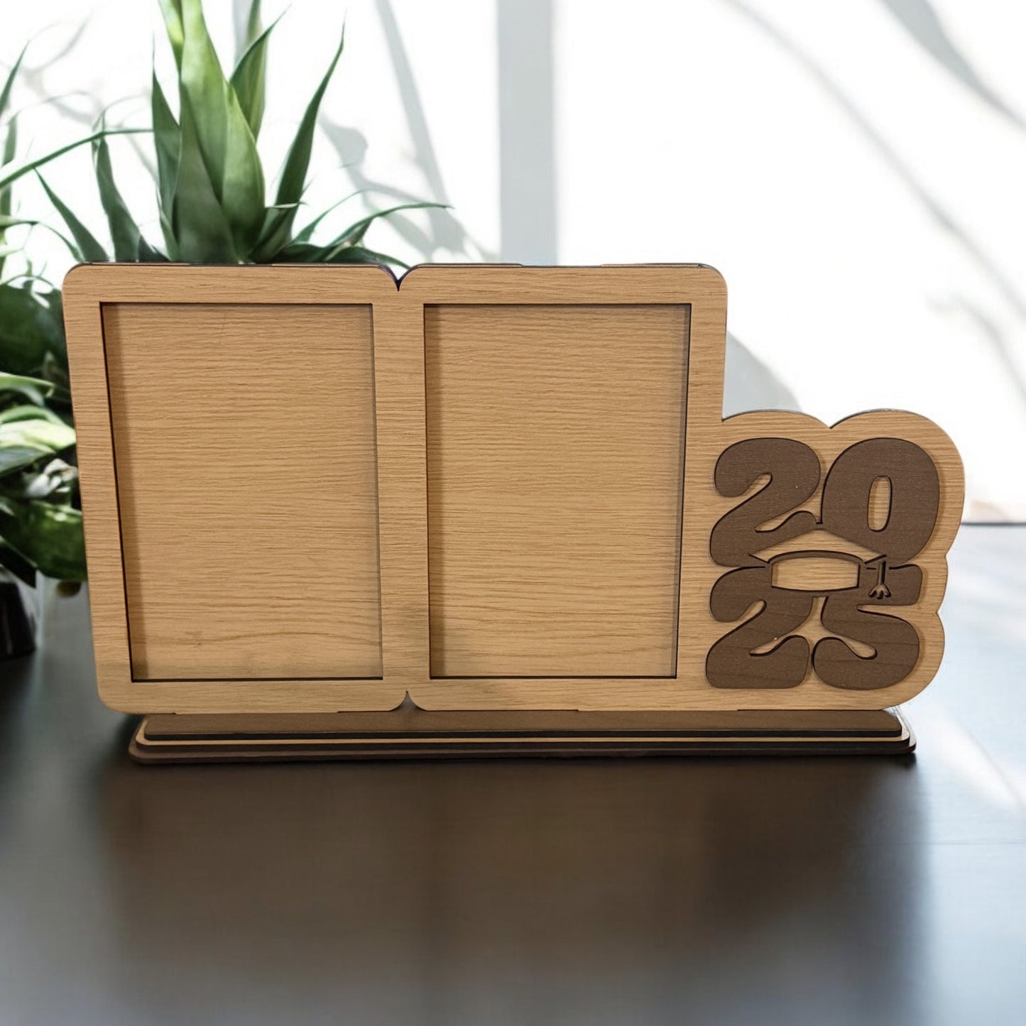2025 Graduation Photo Frame – Single or Two-Photo Display