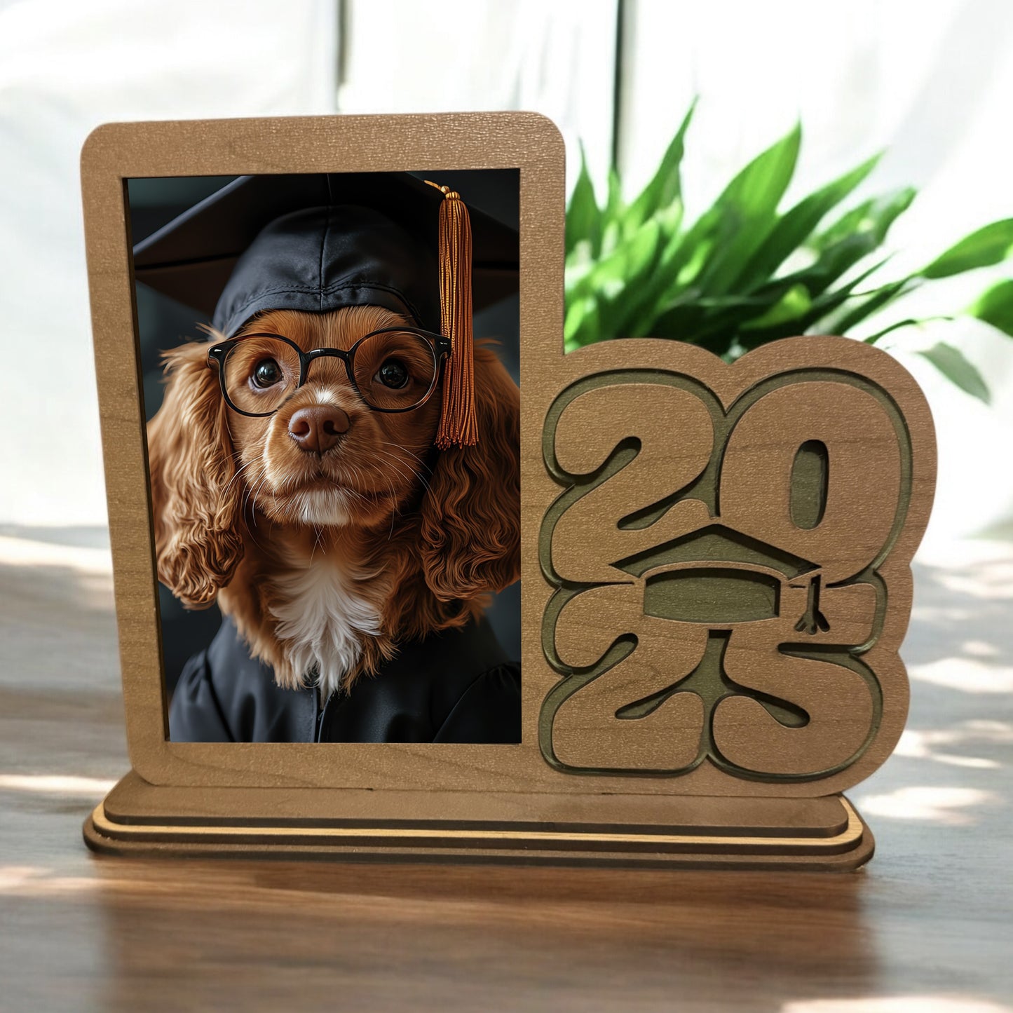 2025 Graduation Photo Frame – Single or Two-Photo Display