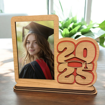 2025 Graduation Photo Frame – Single or Two-Photo Display