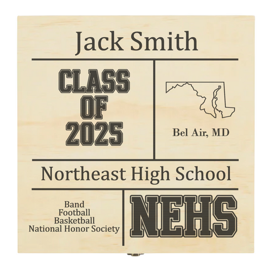 Personalized Graduation Keepsake Box