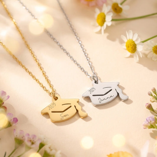 Personalized Graduation Cap Necklace
