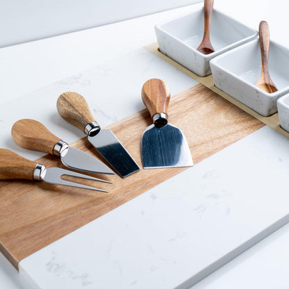 Marble Charcuterie Board and Bowls Set