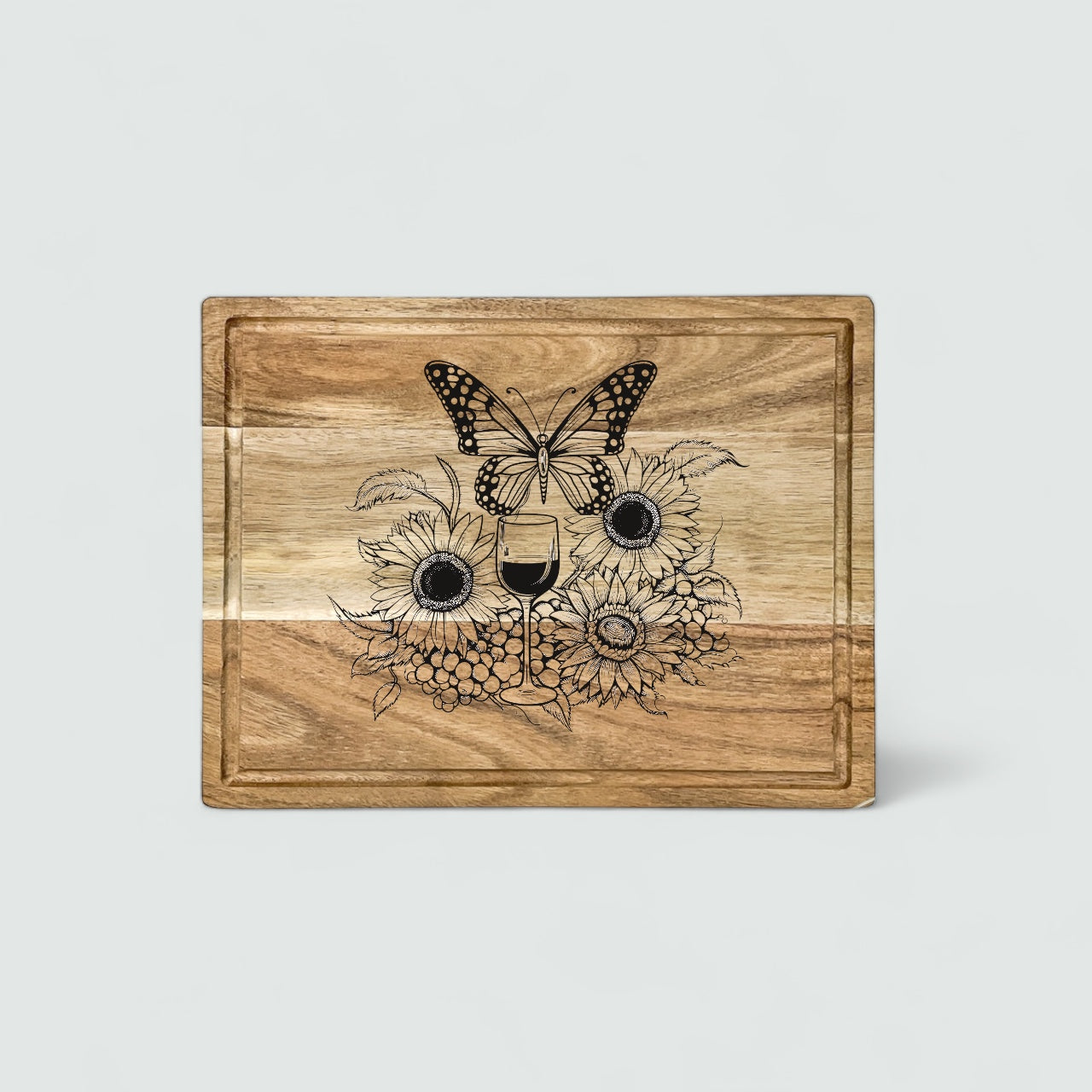 Personalized Acacia Wood Rectangular Cutting Board