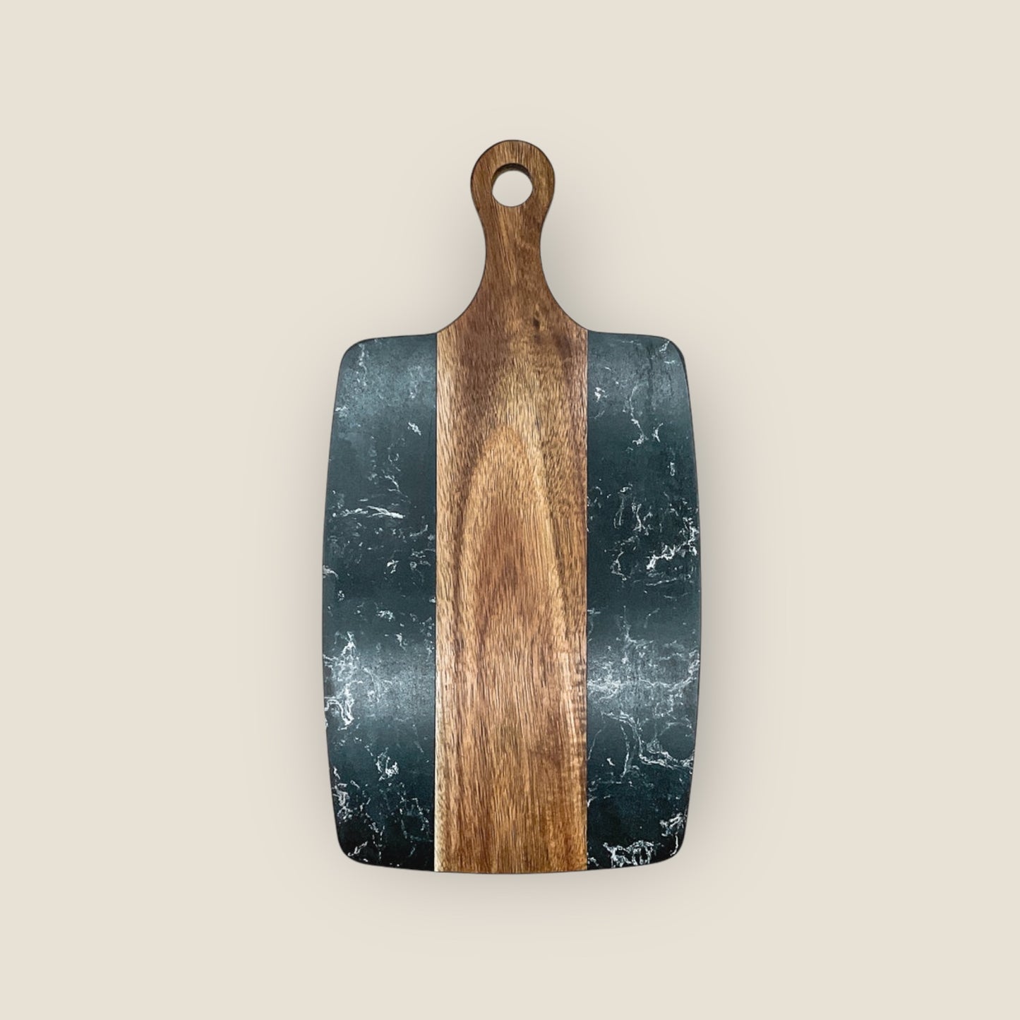 Marble and Acacia Wood Cutting Board Paddle