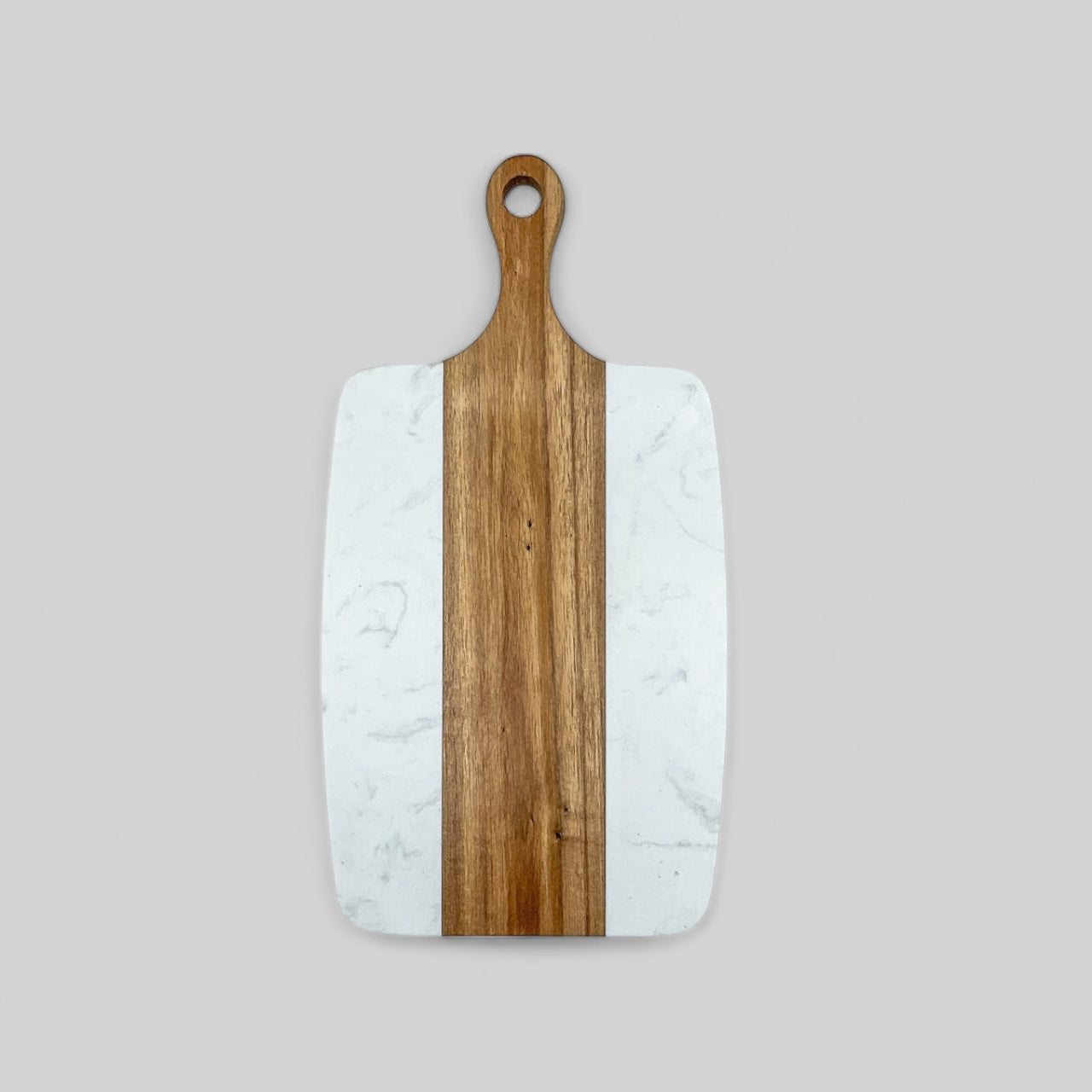 Marble and Acacia Wood Cutting Board Paddle