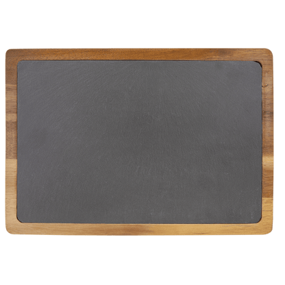 Acacia Wood and Slate Board