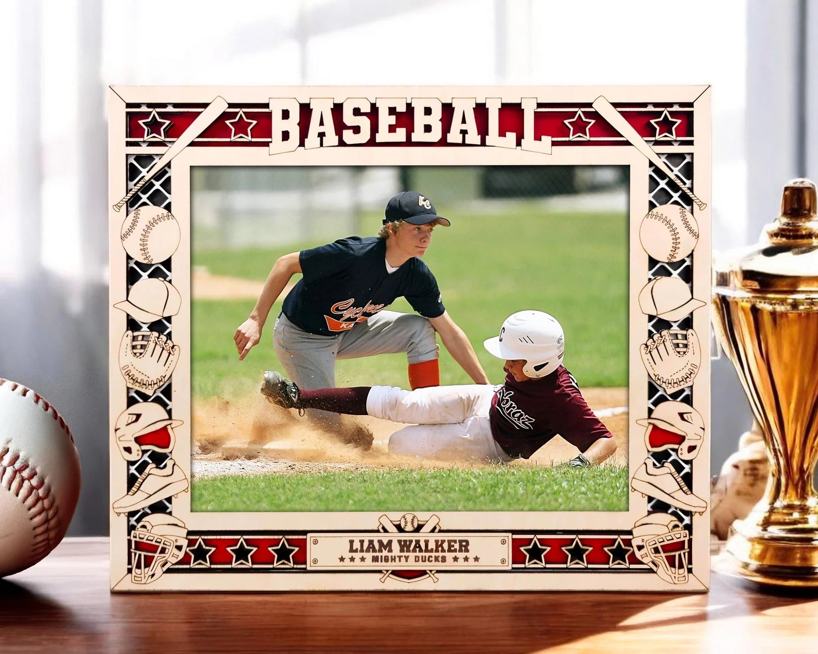 Transparent Baseball Frame Personalized Baseball Picture Frame – Mr. V Laser Design