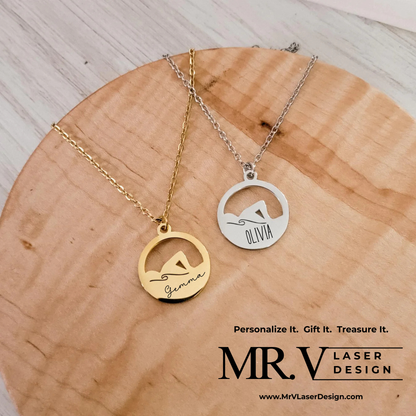 Swimmer Pendant Necklace