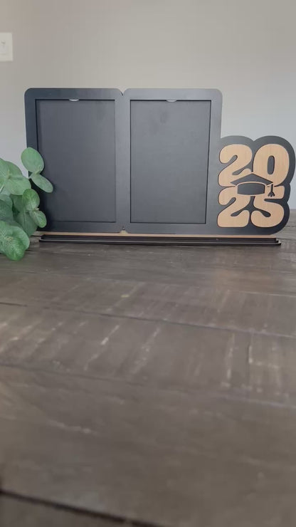 2025 Graduation Photo Frame – Single or Two-Photo Display